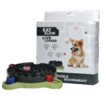 Puzzle pentru câini pentru crochete și recompense, cu piciorușe antiderapante – Eat Slow Live Longer Puzzle Roundabout
