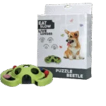 Puzzle pentru câini, pentru crochete și recompense, cu piciorușe antiderapante – Eat Slow Live Longer Puzzle Beetle