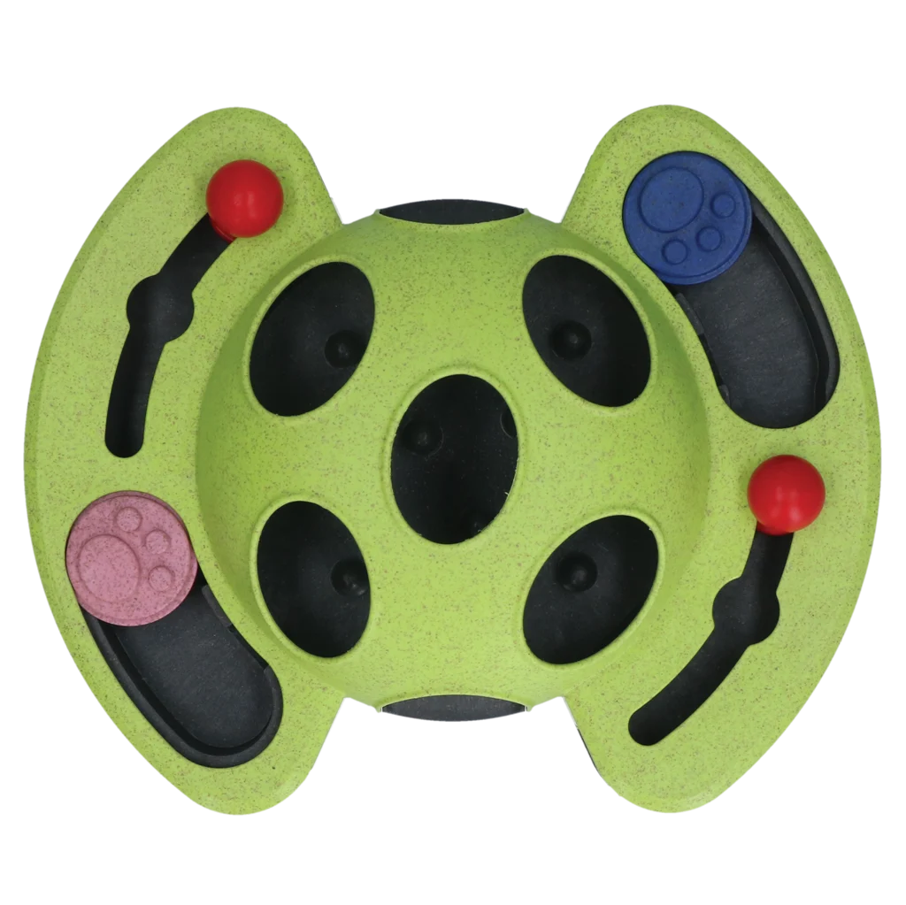 Puzzle pentru câini, pentru crochete și recompense, cu piciorușe antiderapante – Eat Slow Live Longer Puzzle Beetle - imagine 3