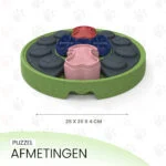 Puzzle pentru câini cu compartimente glisante, pentru crochete și gustări – Eat Slow Live Longer Puzzle Disc - imagine 4