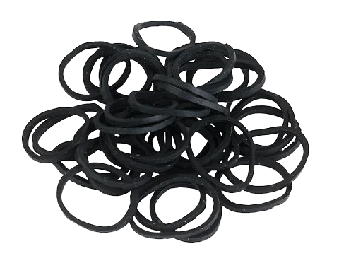 Elastice din cauciuc, negru - imagine 1