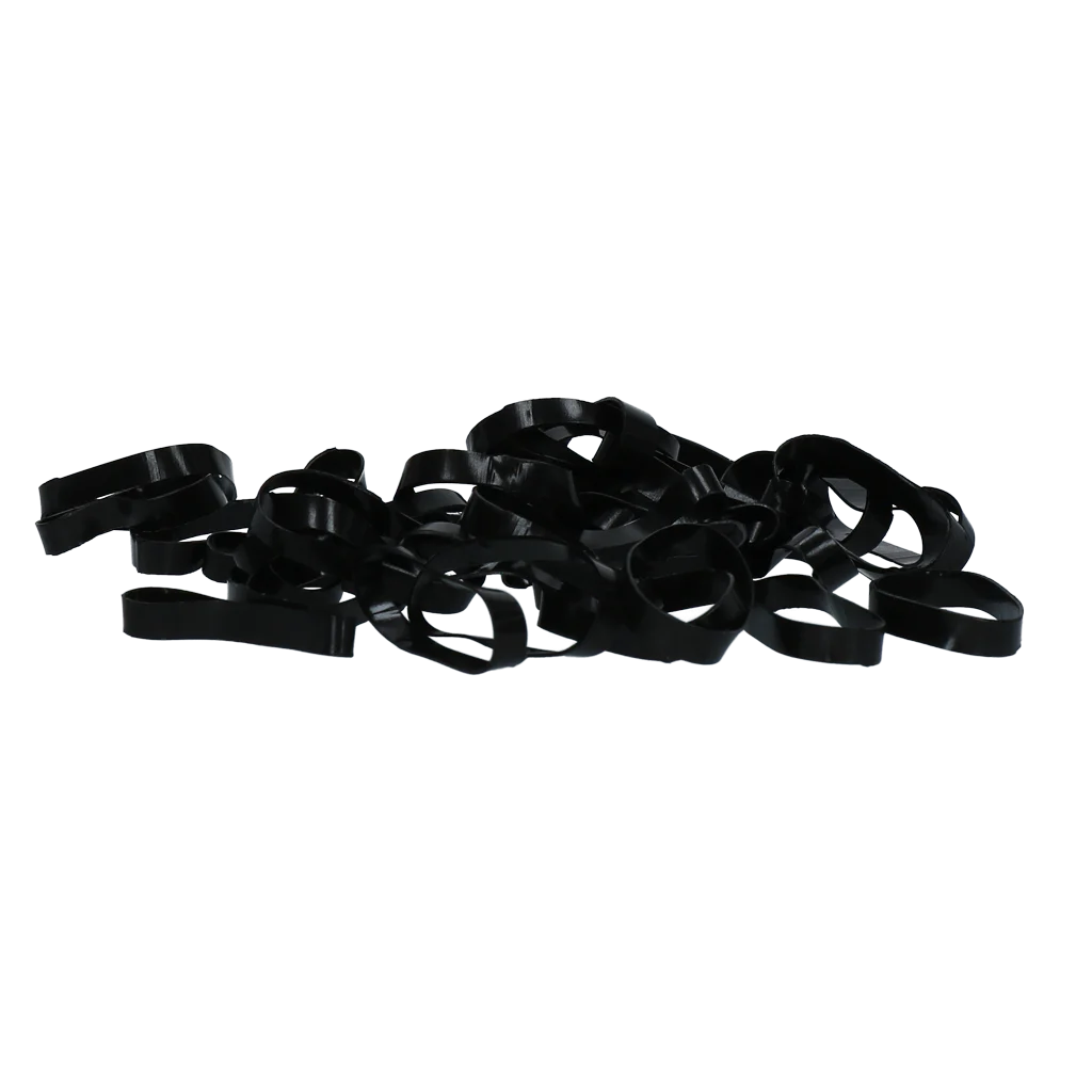 Elastice din silicon pentru împletit, 500 bucăți, negre – Excellent Horse Rubber Bands Silicone - imagine 2