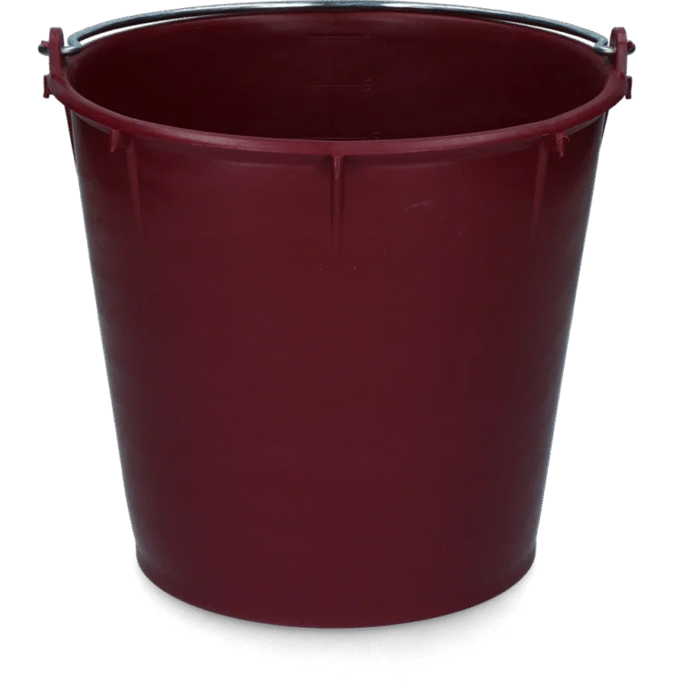 Găleată cu toartă galvanizată, 7 l, roșu burgund – Vplast