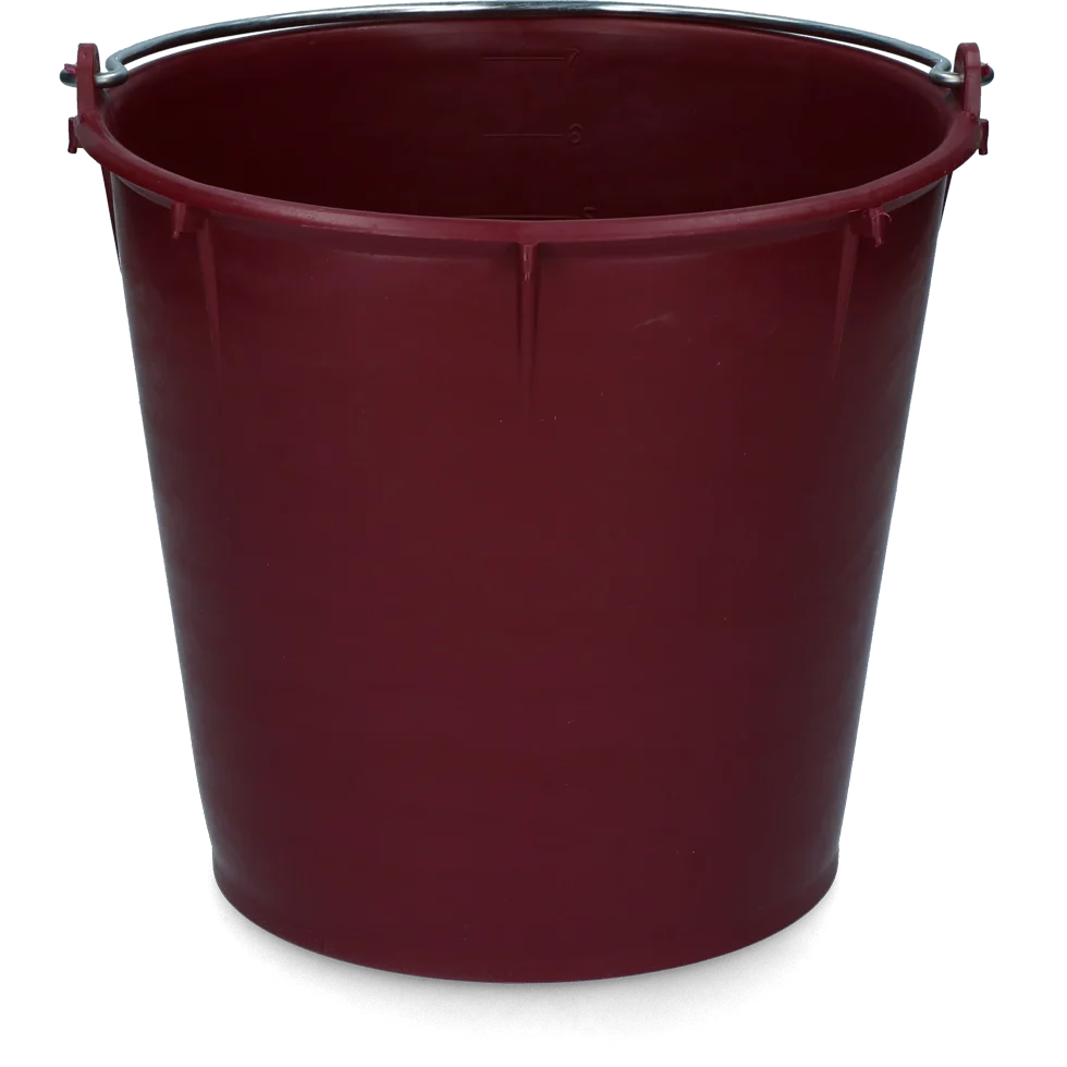 Găleată cu toartă galvanizată, 7 l, roșu burgund – Vplast - imagine 1