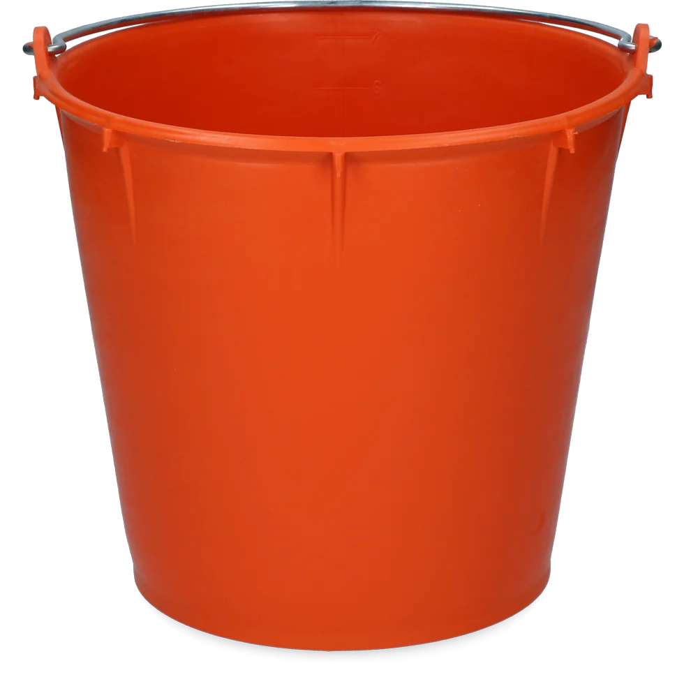 Găleată cu toartă galvanizată 7 l portocalie – Vplast - imagine 2