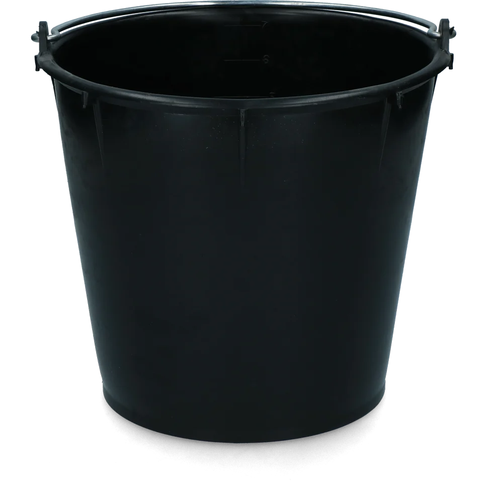 Găleată cu toartă galvanizată, 7 l, neagră – Vplast - imagine 1