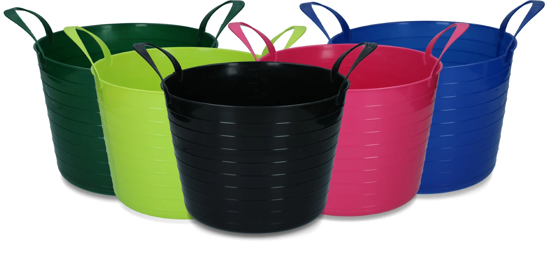 Găleată flexibilă cu două mânere, 14 l, neagră – Vplast V-Trug Flexi - imagine 2