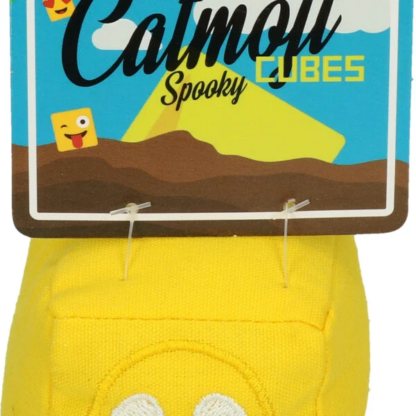 Cub de joacă pentru pisici cu MADNIP, Ø 7 cm – Catmoji Cube Spooky