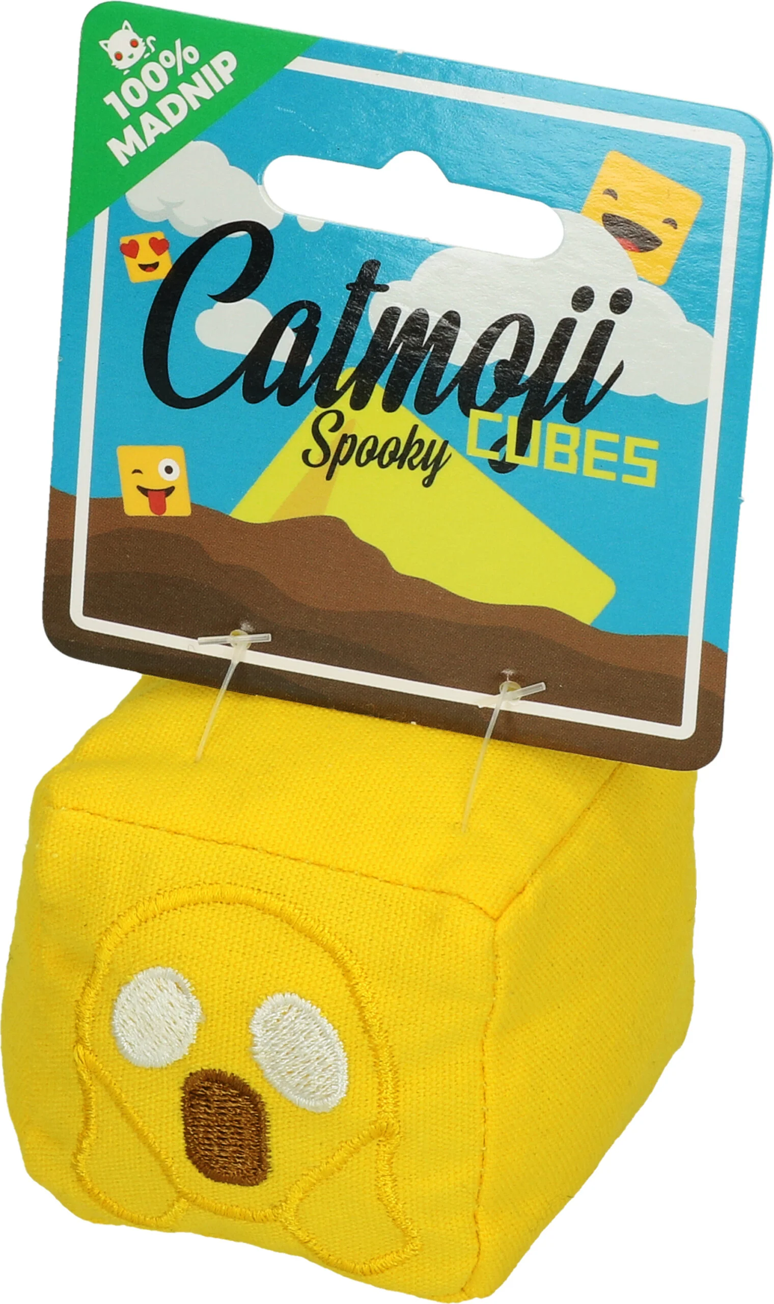 Cub de joacă pentru pisici cu MADNIP, Ø 7 cm – Catmoji Cube Spooky - imagine 6