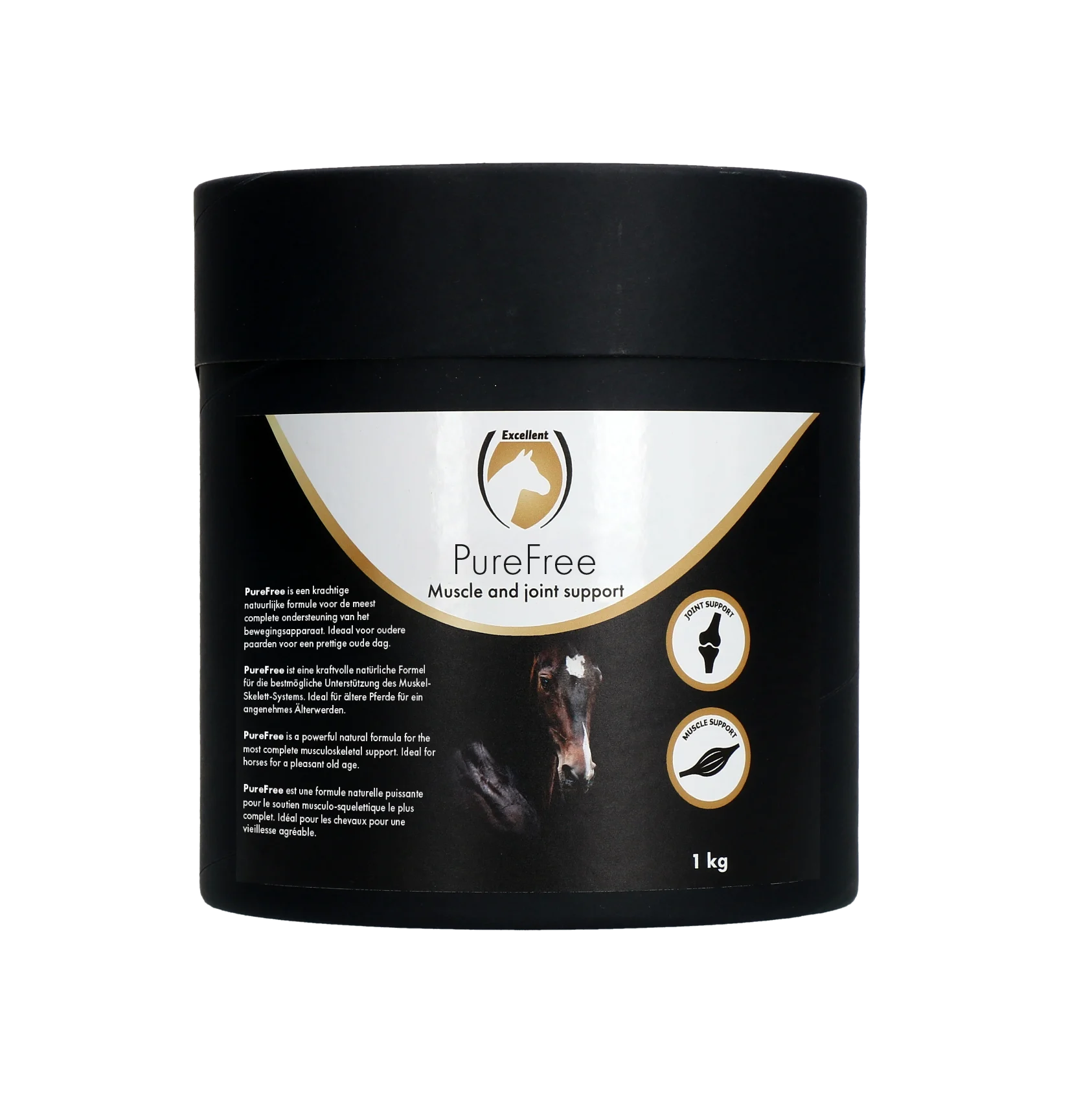 Supliment pentru articulațiile cailor, cu MSM și turmeric, 1 kg – Excellent Horse PureFree - imagine 1