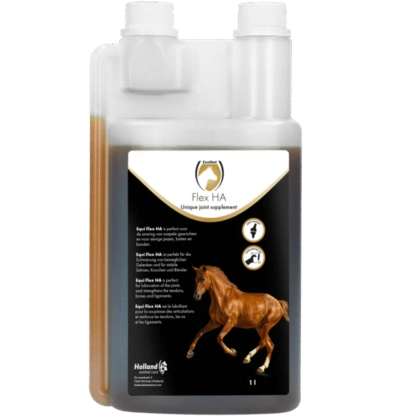 Supliment pentru articulațiile cailor cu glucozamină și MSM, 1 l – Excellent Horse Flex HA