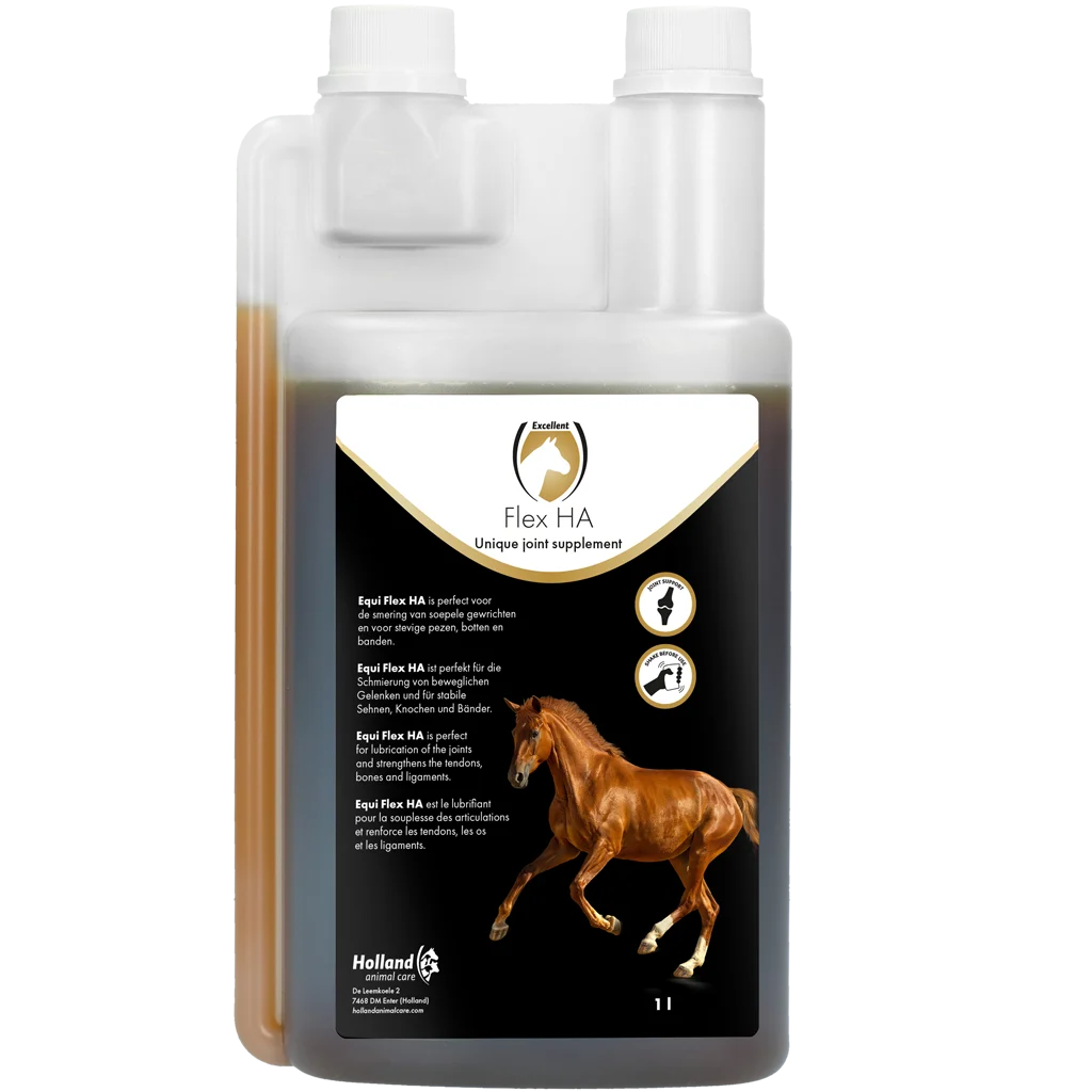 Supliment pentru articulațiile cailor cu glucozamină și MSM, 1 l – Excellent Horse Flex HA - imagine 1