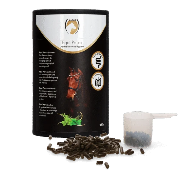 Supliment din plante pentru cai, cu usturoi și mentă, 250 g – Excellent Horse Parex