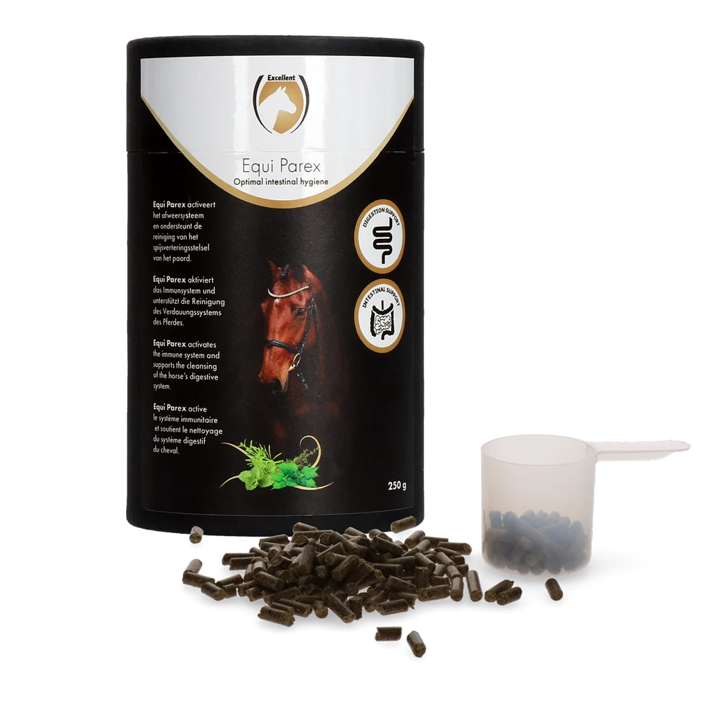 EQUI0001CGC.png Supliment din plante pentru cai, cu usturoi și mentă, 250 g – Excellent Horse Parex - imagine 1