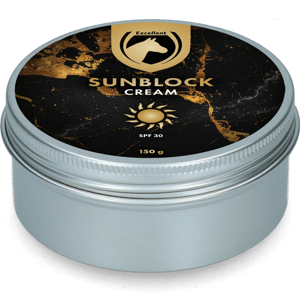 Cremă de protecție solară pentru cai și ponei, 150 g – Excellent Horse Sunblock Cream SPF 30 - imagine 2