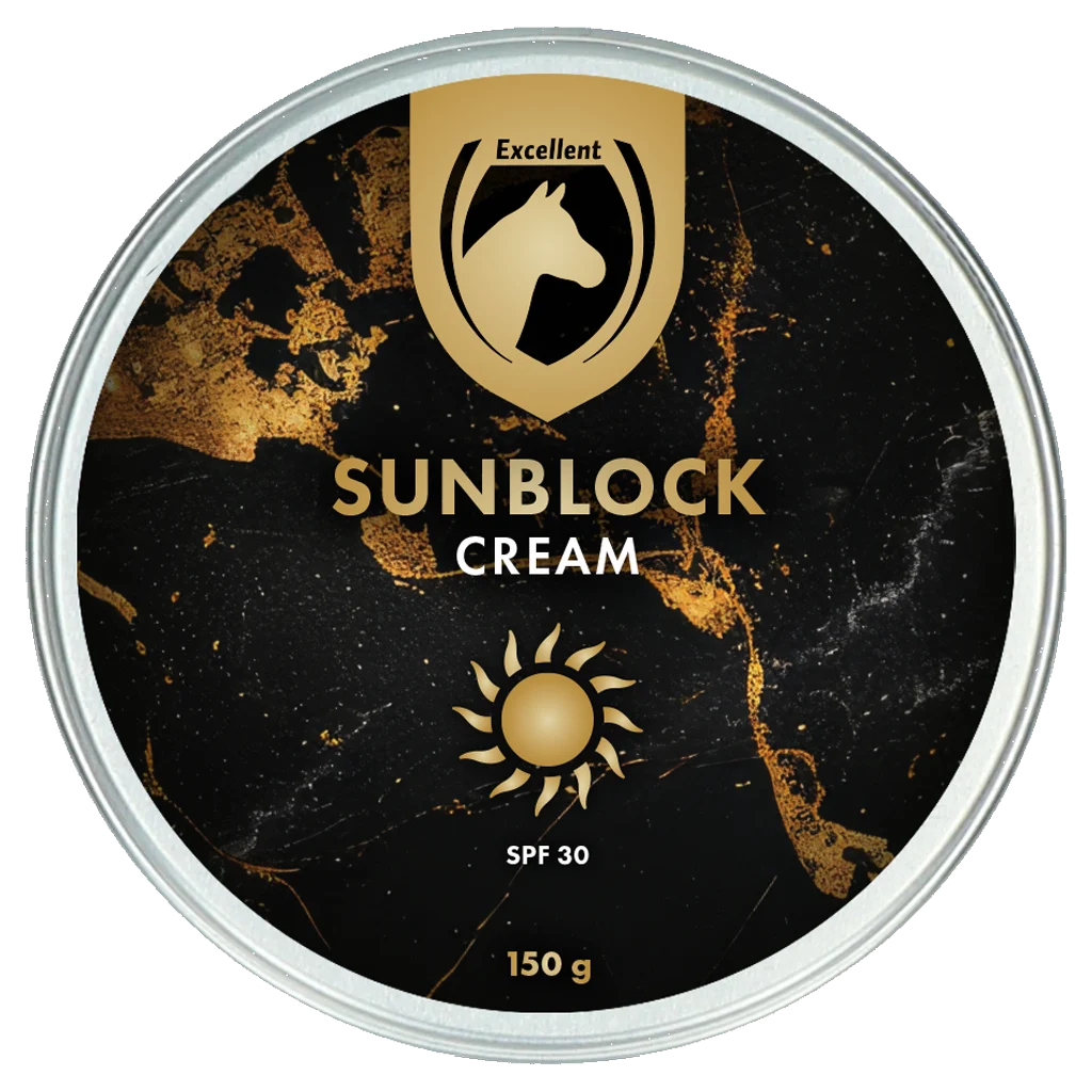Cremă de protecție solară pentru cai și ponei, 150 g – Excellent Horse Sunblock Cream SPF 30 - imagine 4