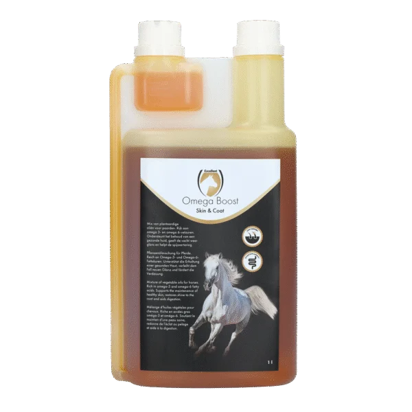 Ulei vegetal pentru cai, cu Omega 3 și 6, 1 l – Excellent Horse Omega Boost