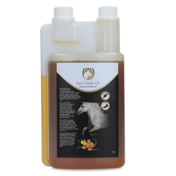 Ulei furajer pentru cai cu ulei de somon și ulei de ficat de cod, 1 l – Excellent Horse Combi Oil