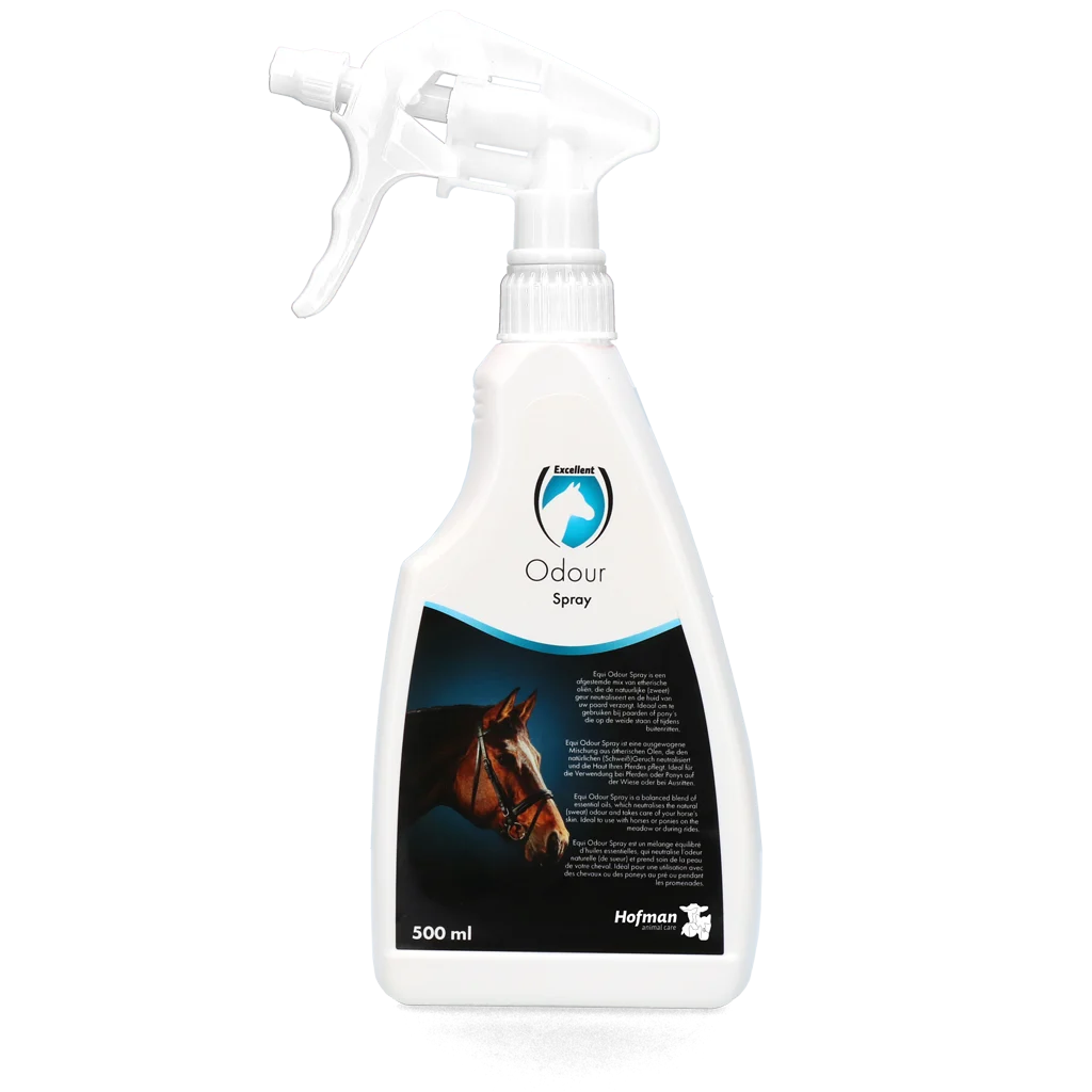 EQUI0023G.png Spray neutralizator de mirosuri pentru cai, cu uleiuri esențiale, 500 ml – Excellent Horse Odour Spray - imagine 1