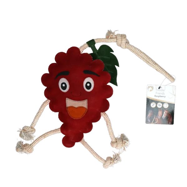 Jucărie pentru cal în formă de zmeură, cu umplutură din iută, 29 x 20 x 5 cm – Excellent Horse Foodie Friends Raspberry