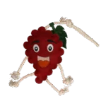 Jucărie pentru cal în formă de zmeură, cu umplutură din iută, 29 x 20 x 5 cm – Excellent Horse Foodie Friends Raspberry - imagine 2