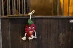 Jucărie pentru cal în formă de zmeură, cu umplutură din iută, 29 x 20 x 5 cm – Excellent Horse Foodie Friends Raspberry - imagine 3