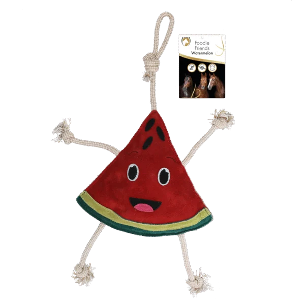 Jucărie pentru cai în formă de pepene verde, cu foșnet, 28 x 31 x 7 cm – Excellent Horse Foodie Friends Watermelon