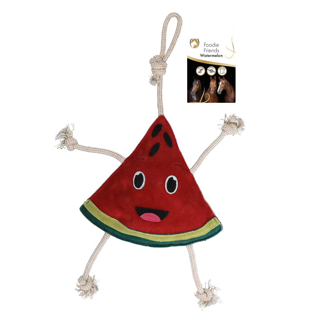 Jucărie pentru cai în formă de pepene verde, cu foșnet, 28 x 31 x 7 cm – Excellent Horse Foodie Friends Watermelon - imagine 1