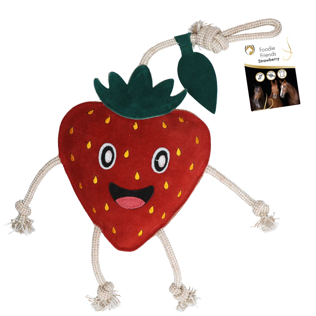Jucărie pentru cai în formă de căpșună, cu foșnet, 29 x 24 x 7 cm – Excellent Horse Foodie Friends Strawberry - imagine 1