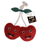 Jucărie din piele pentru cai, cu sunet foșnitor, Cireașă, 17 x 35 x 7 cm – Excellent Horse Foodie Friends Cherry