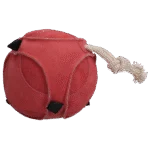 Minge de joacă din piele întoarsă pentru cai, cu bucle elastice, roz – Excellent Horse Fun Play Ball