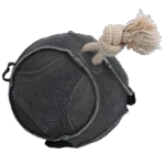 Minge de joacă pentru cai din piele întoarsă cu bucle elastice, gri – Excellent Horse Fun Play Ball - imagine 3