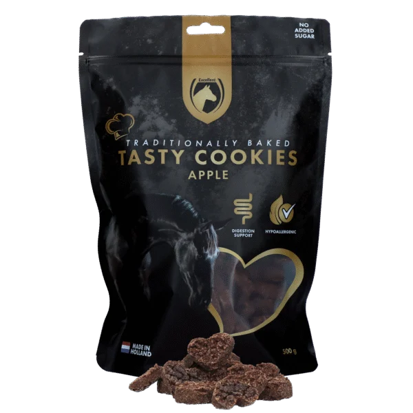 Biscuiți pentru cai cu măr, 500 g – Excellent Horse biscuiți artizanali pentru cai cu măr