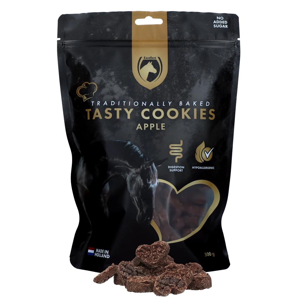 Biscuiți pentru cai cu măr, 500 g – Excellent Horse biscuiți artizanali pentru cai cu măr - imagine 1