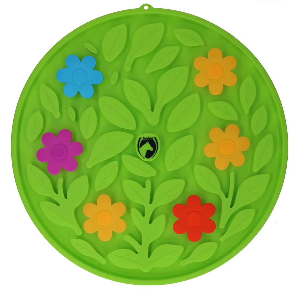 Covoraș de explorare pentru cai, pentru furaj și gustări – Excellent Horse Snuffle Mat Flower Power - imagine 1
