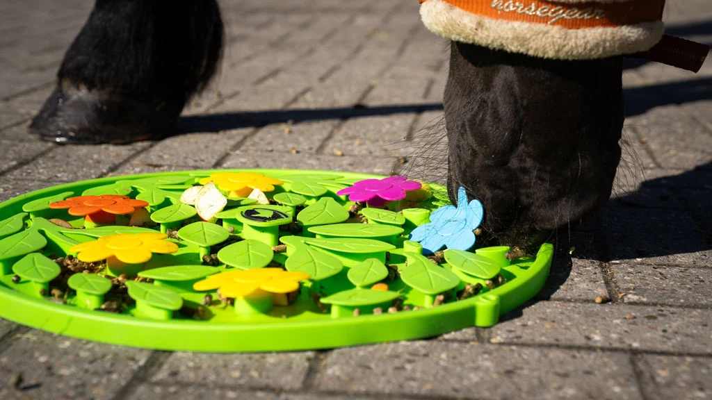 Covoraș de explorare pentru cai, pentru furaj și gustări – Excellent Horse Snuffle Mat Flower Power - imagine 3