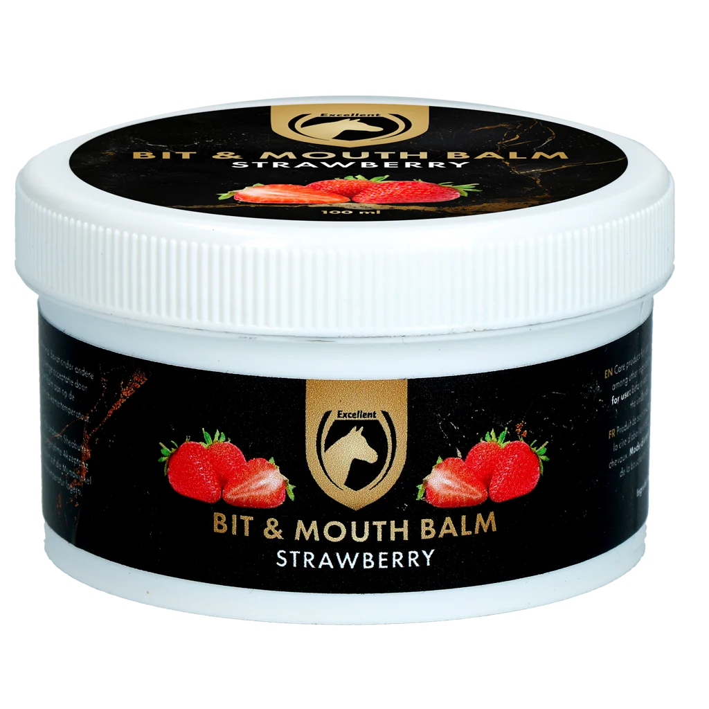 Balsam pentru gura cailor, căpșuni, 100 ml – Excellent Horse Bit & Mouth Balm - imagine 1
