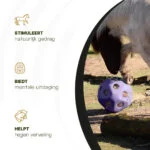 Minge pentru hrănirea cailor cu orificii pentru hrană, mov – Excellent Horse Feed & Play Ball - imagine 6