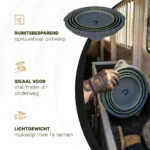 Găleată pliabilă pentru hrană și apă, 10 l, verde și gri – Găleată pliabilă Excellent Horse - imagine 5