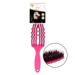Perie pentru descurcarea coamei, cu peri de porc, roz – Excellent Horse Wave Brush