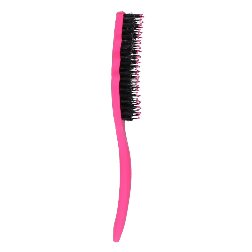 Perie pentru descurcarea coamei, cu peri de porc, roz – Excellent Horse Wave Brush - imagine 2