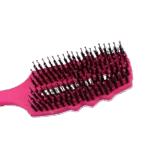 Perie pentru descurcarea coamei, cu peri de porc, roz – Excellent Horse Wave Brush - imagine 4