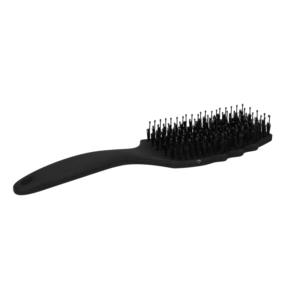 Perie pentru descurcarea coamei, cu peri de porc, neagră – Excellent Horse Wave Brush - imagine 3