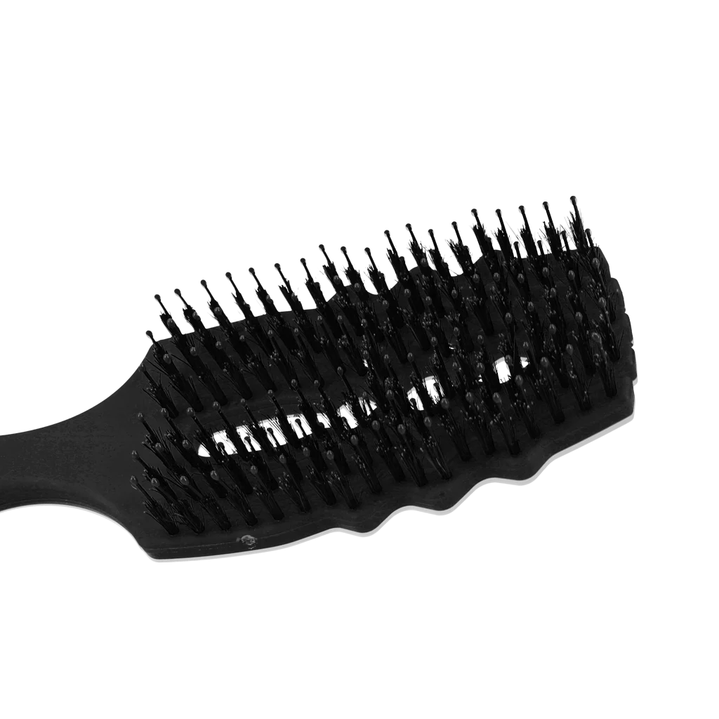 Perie pentru descurcarea coamei, cu peri de porc, neagră – Excellent Horse Wave Brush - imagine 4
