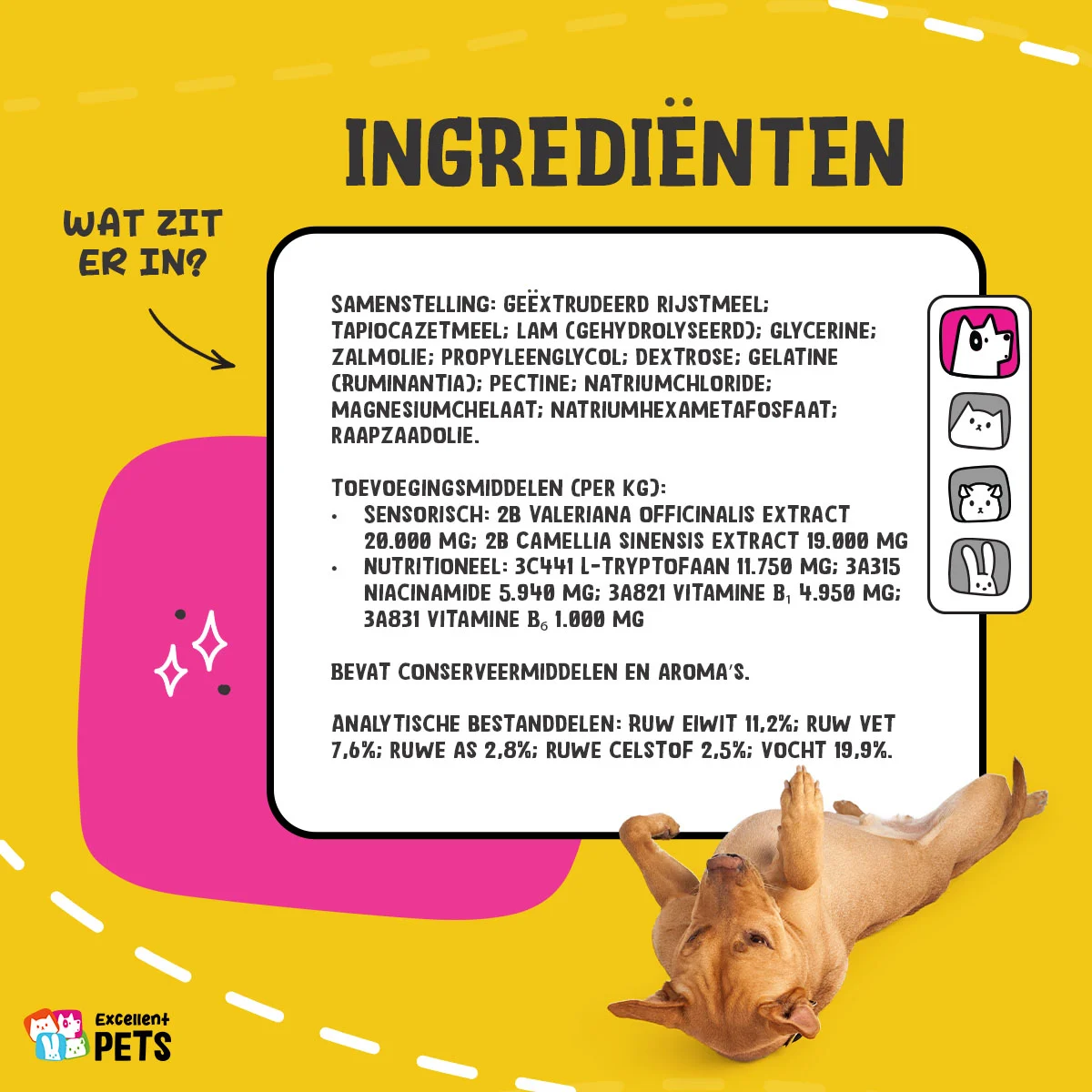 Recompense moi de mestecat pentru câini, în situații stresante, 16 x 4 g – Excellent Pets No Stress Soft Chews - imagine 5