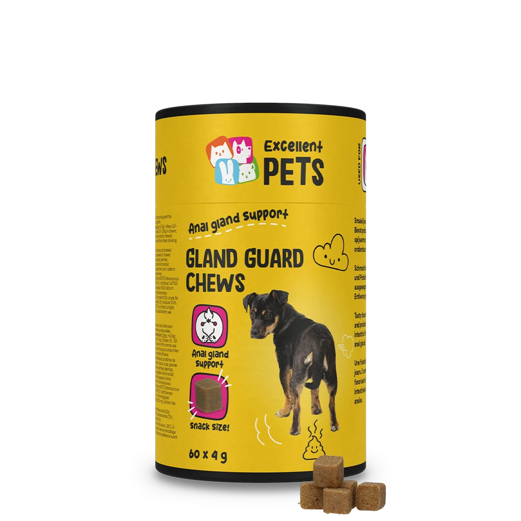 Recompense suplimentare pentru câini cu prebiotice și probiotice, 60 bucăți – Excellent Pets Gland Guard Soft Chews - imagine 1