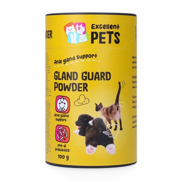 Pulbere suplimentară pentru câini și pisici, cu prebiotice și probiotice – Excellent Pets Gland Guard Poeder