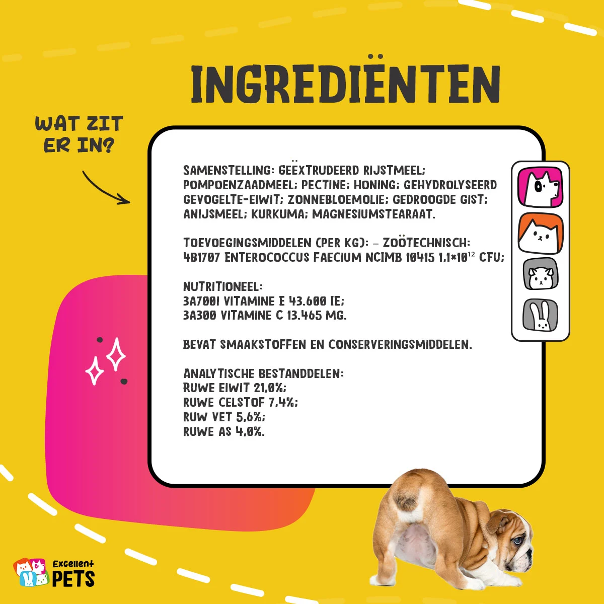 Pulbere suplimentară pentru câini și pisici, cu prebiotice și probiotice – Excellent Pets Gland Guard Poeder - imagine 5