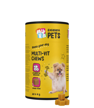 Recompense masticabile multivitaminice pentru câini, 60 de bucăți – Excellent Pets Multi-Vit Soft Chews