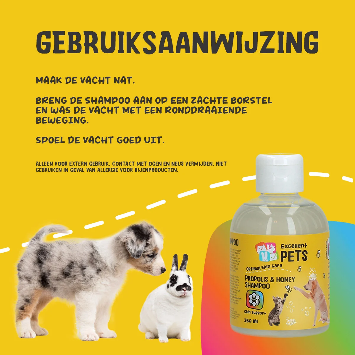 Șampon pentru câini cu propolis și miere, 250 ml – Excellent Pets Propolis & Honey Shampoo - imagine 6
